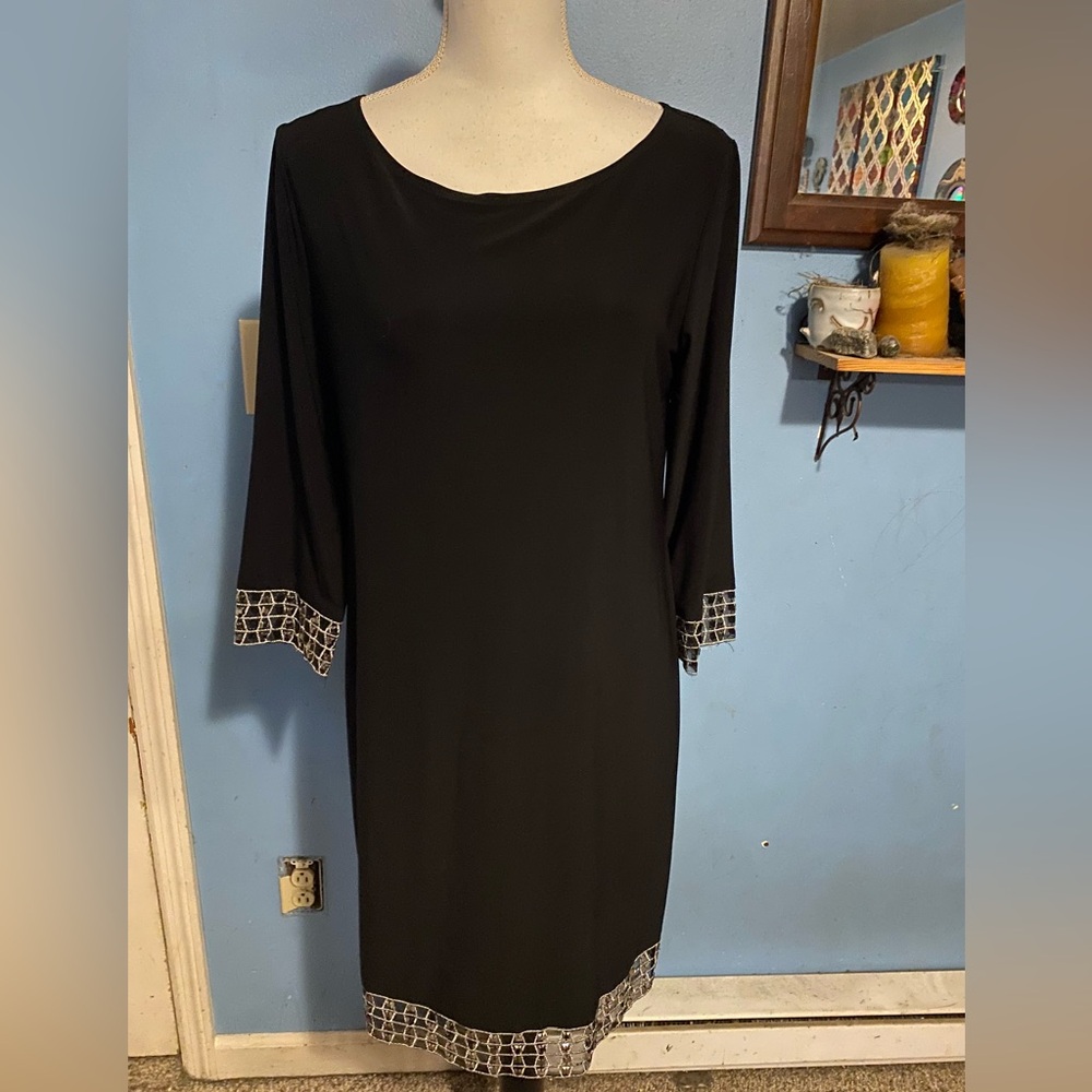 Vintage, Tiana B. sequin Trim, Little Black Dress